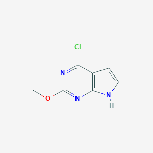 molecular formula C7H6ClN3O B015664 4-chloro-2-methoxy-7H-pyrrolo[2,3-d]pyrimidine CAS No. 90057-08-2