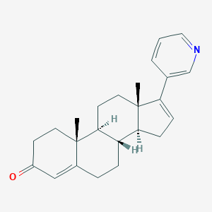 molecular formula C₂₄H₂₉NO B156649 雄甾-4,16-二烯-3-酮，17-(3-吡啶基)- CAS No. 154229-21-7