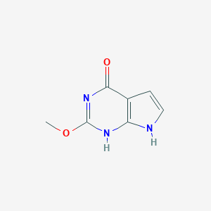 molecular formula C7H7N3O2 B015665 2-Methoxy-3,7-dihydropyrrolo[2,3-d]pyrimidin-4-one CAS No. 90057-07-1