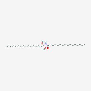 molecular formula C32H65NO3 B156661 N-(1,1-dihydroxyhexadecyl)hexadecanamide CAS No. 129426-19-3