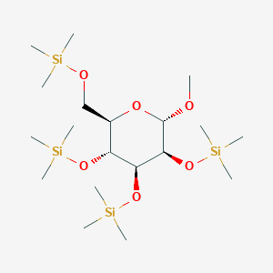 molecular formula C19H46O6Si4 B156688 alpha-D-Mannopyranoside, methyl 2,3,4,6-tetrakis-O-(trimethylsilyl)- CAS No. 1769-06-8