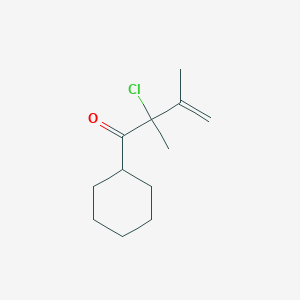 molecular formula C12H19ClO B156692 2-Chloro-1-cyclohexyl-2,3-dimethylbut-3-en-1-one CAS No. 131353-06-5