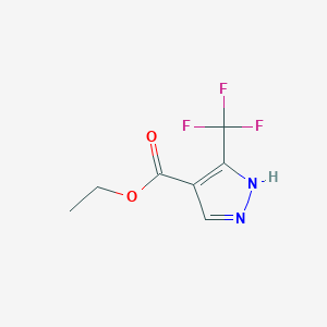 molecular formula C7H7F3N2O2 B015671 Ethyl 3-(trifluoromethyl)pyrazole-4-carboxylate CAS No. 155377-19-8