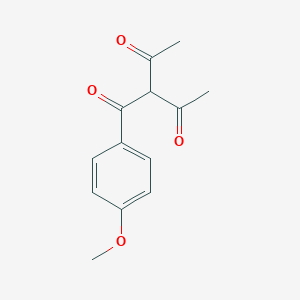 molecular formula C13H14O4 B156735 Pentane-2,4-dione, 3-(4-methoxybenzoyl)- CAS No. 137833-36-4