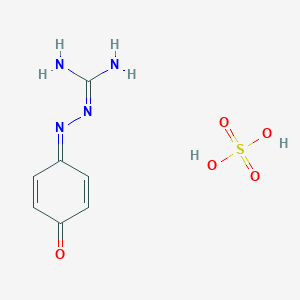 molecular formula C7H10N4O5S B156752 2-(4-Oxo-2,5-cyclohexadien-1-ylidene)hydrazinecarboximidamide Sulfate CAS No. 1048649-86-0