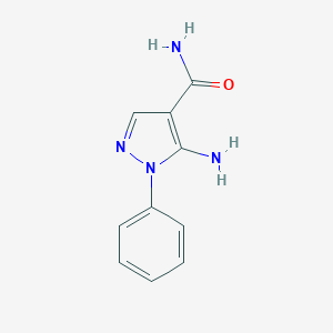 molecular formula C10H10N4O B015676 5-氨基-1-苯基-1H-吡唑-4-甲酰胺 CAS No. 50427-77-5