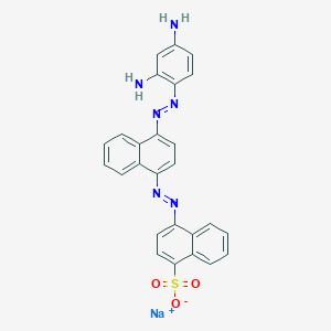 molecular formula C26H19N6NaO3S B156773 Sodium 4-[[4-[(2,4-diaminophenyl)azo]naphthyl]azo]naphthalene-1-sulphonate CAS No. 10115-25-0