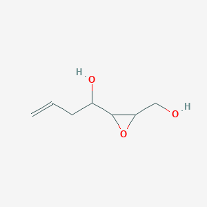 molecular formula C7H12O3 B156777 1-[3-(Hydroxymethyl)oxiran-2-yl]but-3-en-1-ol CAS No. 131484-33-8