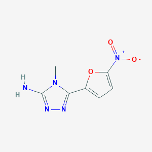 molecular formula C7H7N5O3 B156780 3-Amino-4-methyl-5-(5-nitro-2-furyl)-s-triazole CAS No. 10187-86-7