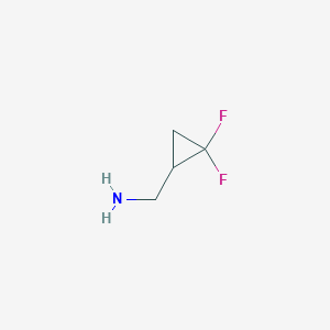 molecular formula C4H7F2N B156787 (2,2-Difluorocyclopropyl)methanamine CAS No. 847926-81-2