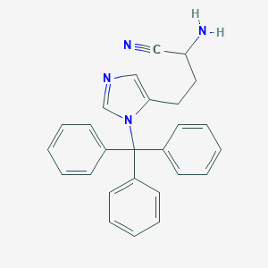 molecular formula C26H24N4 B015679 4-(1-Tritylimidazol-4-yl)-2-aminobutryonitrile CAS No. 268548-74-9