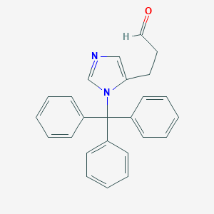molecular formula C25H22N2O B015680 3-(3-Tritylimidazol-4-yl)propanal CAS No. 186096-23-1