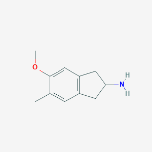 molecular formula C11H15NO B156804 5-methoxy-6-methyl-2,3-dihydro-1H-inden-2-amine CAS No. 132980-16-6