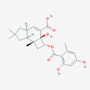 molecular formula C23H28O7 B156811 Armillaric acid CAS No. 129251-06-5