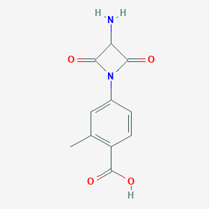 molecular formula C11H10N2O4 B156816 4-(3-Amino-2-oxoazetidinonyl-1)methylbenzoic acid CAS No. 137232-04-3