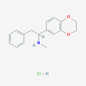 molecular formula C17H20ClNO2 B156844 6-(alpha-(Methylamino)phenethyl)-1,4-benzodioxane hydrochloride CAS No. 130397-01-2