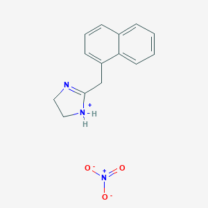molecular formula C14H14N2.HNO3<br>C14H15N3O3 B156852 Naphazoline Nitrate CAS No. 10061-11-7