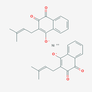 molecular formula C30H26NiO6 B156854 Nickel lapachol CAS No. 127796-52-5