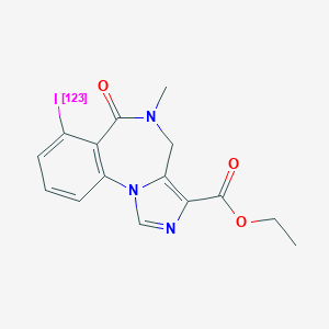 molecular formula C15H14IN3O3 B156860 Iomazenil (123I) CAS No. 127396-36-5