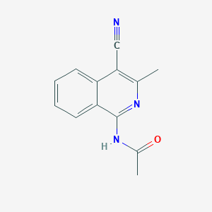molecular formula C13H11N3O B015689 1-乙酰氨基-4-氰基-3-甲基异喹啉 CAS No. 179985-52-5