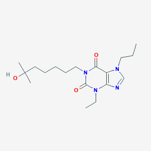 3-Ethyl-1-(6-hydroxy-6-methylheptyl)-7-propylxanthine