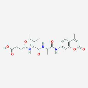 molecular formula C23H29N3O7 B156892 N-琥珀酰基-Ile-Ala-7-酰胺-4-甲基香豆素 CAS No. 126103-95-5
