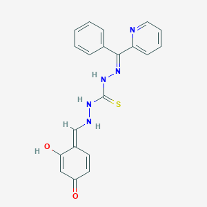 molecular formula C20H17N5O2S B156909 1-(Phenyl-2-pyridyl)carbylidene-5-resorcylidenethiocarbohydrazone CAS No. 127716-72-7