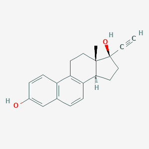 molecular formula C20H20O2 B156910 (13S,14S,17R)-17-Ethynyl-13-methyl-12,14,15,16-tetrahydro-11H-cyclopenta[a]phenanthrene-3,17-diol CAS No. 1357266-17-1