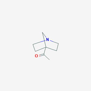molecular formula C8H13NO B156942 Ethanone, 1-(1-azabicyclo[2.2.1]hept-4-yl)- (9CI) CAS No. 126344-06-7