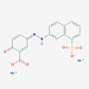 molecular formula C17H10N2Na2O6S B156977 5-((8-Sulpho-2-naphthyl)azo)salicylic acid, sodium salt CAS No. 10114-97-3