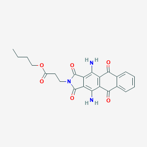 molecular formula C23H21N3O6 B156979 Butyl 4,11-diamino-1,3,5,10-tetrahydro-2H-naphth[2,3-f]isoindole-2-propionate CAS No. 10110-15-3