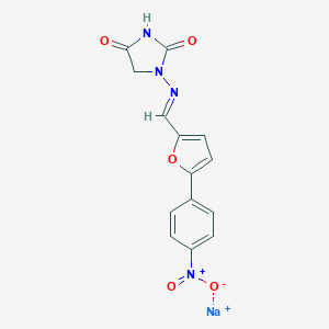 molecular formula C14H9N4O5.7/2H2O.Na B000157 Dantamacrin CAS No. 24868-20-0