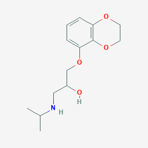 molecular formula C14H21NO4 B157002 1-(2,3-Dihydro-1,4-benzodioxin-5-yloxy)-3-(propan-2-ylamino)propan-2-ol CAS No. 1843-82-9