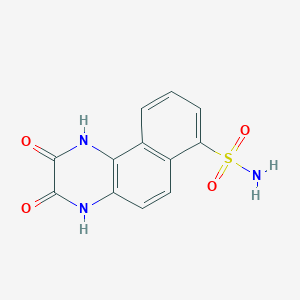 molecular formula C12H9N3O4S B015701 2,3-Dihydroxy-7-sulphamoyl-benzo[f]quinoxaline CAS No. 118876-57-6