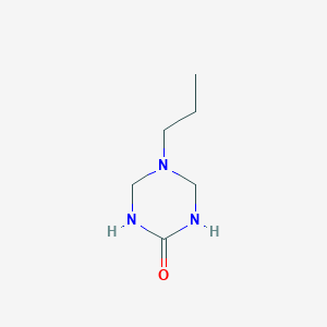 molecular formula C6H13N3O B157031 Tetrahydro-5-propyl-1,3,5-triazin-2(1H)-one CAS No. 1771-03-5