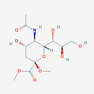 molecular formula C13H23NO9 B015707 2-O-Methyl-b-D-N-acetylneuraminic acid methyl ester CAS No. 6730-43-4