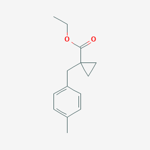 molecular formula C14H18O2 B157071 Ethyl 1-(p-methylbenzyl)cyclopropanecarboxylate CAS No. 1621-32-5