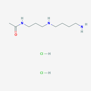 molecular formula C9H23Cl2N3O B157140 N-(3-((4-Aminobutyl)amino)propyl)acetamide dihydrochloride CAS No. 34450-16-3