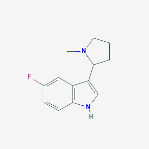 molecular formula C13H15FN2 B157177 5-fluoro-3-(1-methylpyrrolidin-2-yl)-1H-indole CAS No. 1815-29-8