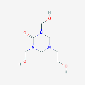 molecular formula C7H15N3O4 B157191 1,3,5-Triazin-2(1H)-one, tetrahydro-5-(2-hydroxyethyl)-1,3-bis(hydroxymethyl)- CAS No. 1852-21-7