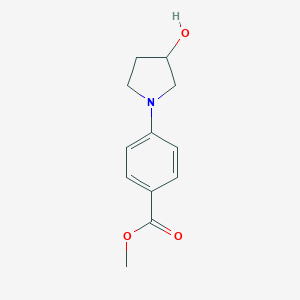 molecular formula C12H15NO3 B157211 Methyl 4-(3-hydroxypyrrolidin-1-YL)benzoate CAS No. 134031-02-0