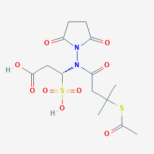 molecular formula C14H20N2O9S2 B157214 Sulfosuccinimidyl-N-(3-(acetylthio)-3-methylbutyryl)-beta-alanine CAS No. 131068-49-0