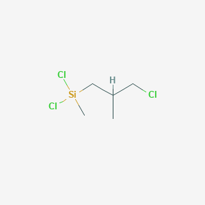 molecular formula C5H11Cl3Si B157218 Silane, dichloro(3-chloro-2-methylpropyl)methyl- CAS No. 1628-11-1