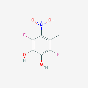 molecular formula C7H5F2NO4 B157226 3,6-Difluoro-4-methyl-5-nitrobenzene-1,2-diol CAS No. 127685-84-1