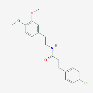 molecular formula C19H22ClNO3 B157261 3-(4-Chlorophenyl)-N-(3,4-dimethoxyphenethyl)propanamide CAS No. 1676-39-7