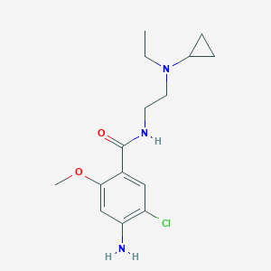 molecular formula C15H22ClN3O2 B157268 4-Amino-5-chloro-N-(2-(cyclopropylethylamino)ethyl)-2-methoxybenzamide CAS No. 126105-19-9
