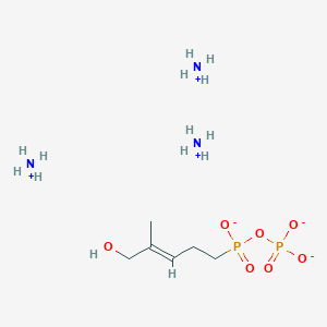 molecular formula C6H23N3O7P2 B157269 triazanium;[(E)-5-hydroxy-4-methylpent-3-enyl]-phosphonatooxyphosphinate CAS No. 933030-60-5