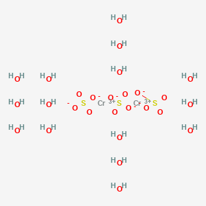 molecular formula Cr2H30O27S3 B157294 Chromic sulfate pentadecahydrate CAS No. 10031-37-5
