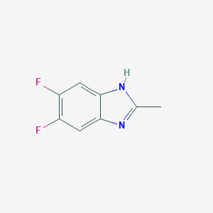 molecular formula C8H6F2N2 B157295 5,6-difluoro-2-methyl-1H-benzo[d]imidazole CAS No. 1662-22-2