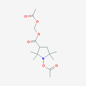 molecular formula C14H23NO6 B015730 1-乙酰氧基-3-(乙酰氧基甲氧基)羰基-2,2,5,5-四甲基吡咯烷 CAS No. 439858-40-9